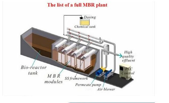 Bioréacteur à membrane MBR de 500 M3/jour pour la purification des eaux usées en conteneurs