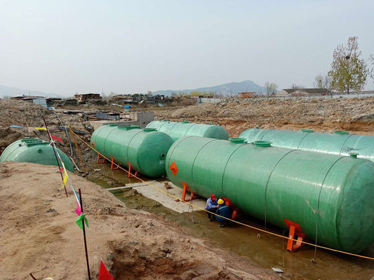 10 à 20 t/heure Machine de traitement des eaux usées à commande entièrement automatique FRP réservoir septique