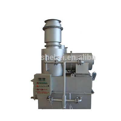 Incinérateur de déchets médicaux à gaz avec chambre de combustion secondaire et support en ligne